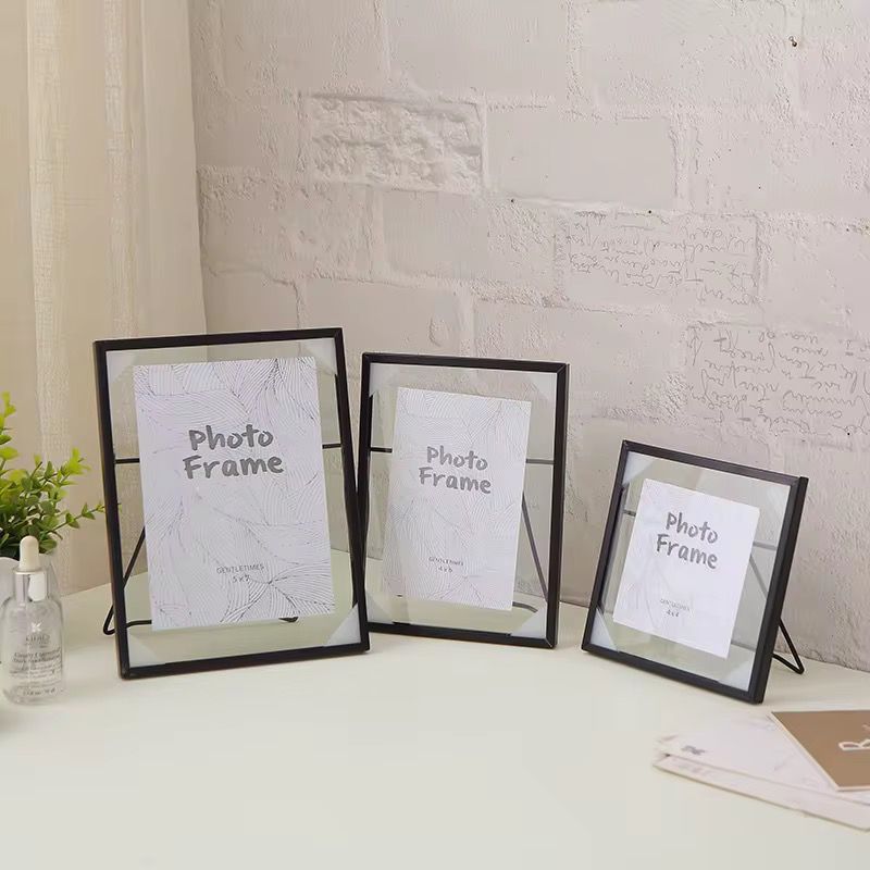Set of 3 Black Metal Picture Frames