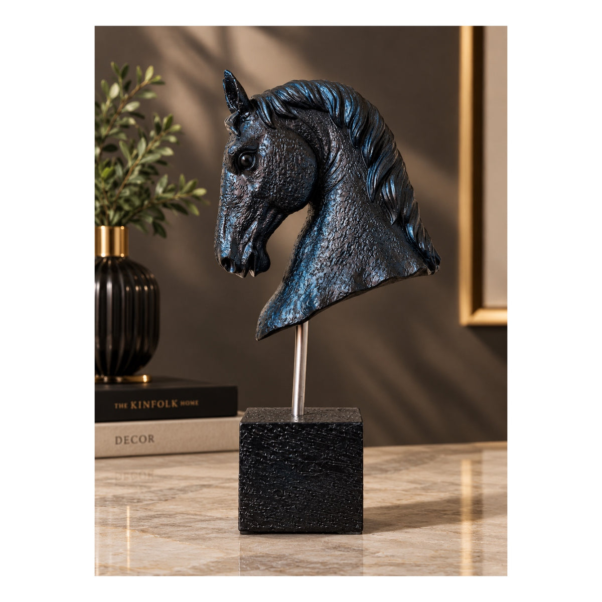 Majestic Horse Head Sculpture