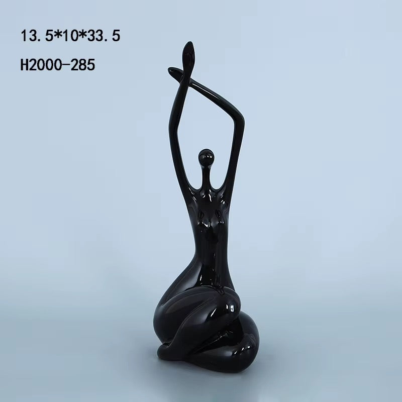 Yoga Lady Sculpture - Arms Up Pose