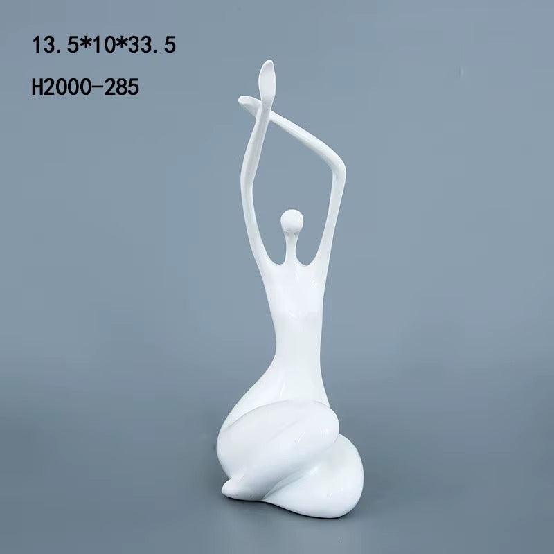 Yoga Lady Sculpture - Arms Up Pose