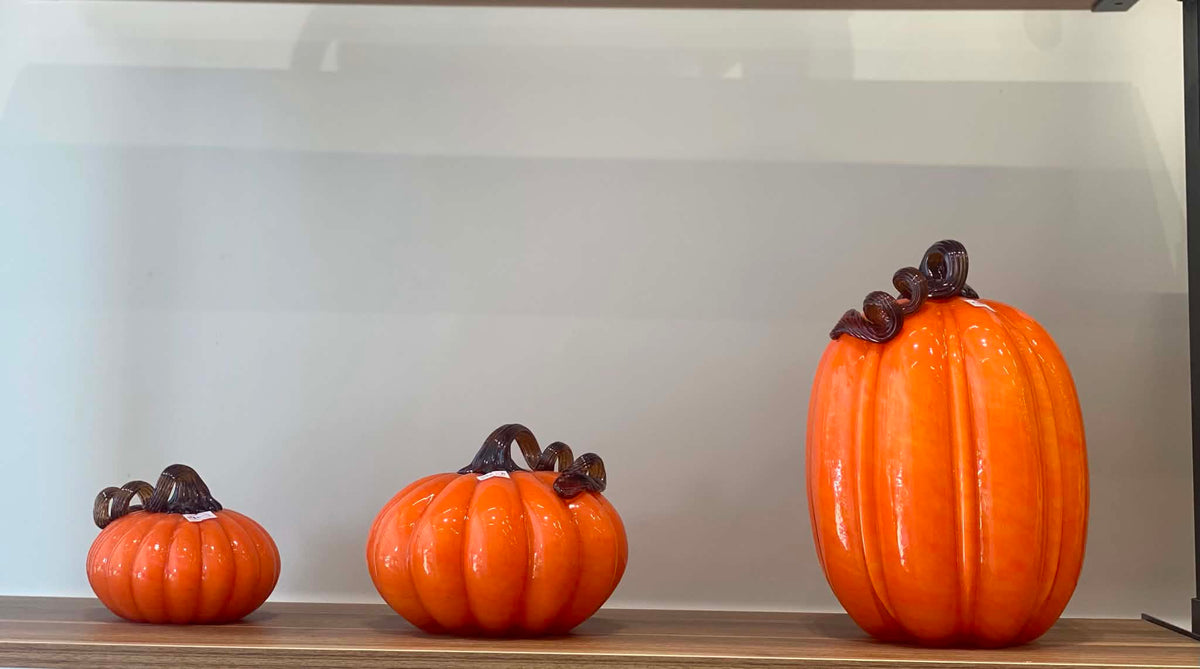 Murano Style Orange Pumpkins
