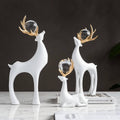 White Reindeer Sculptures