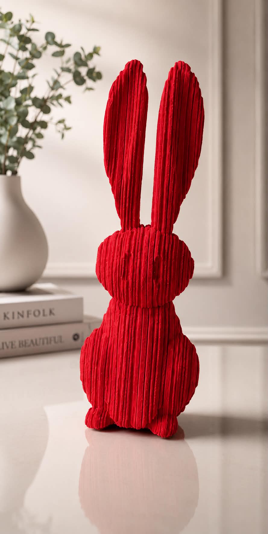 Red Bunny Sculpture