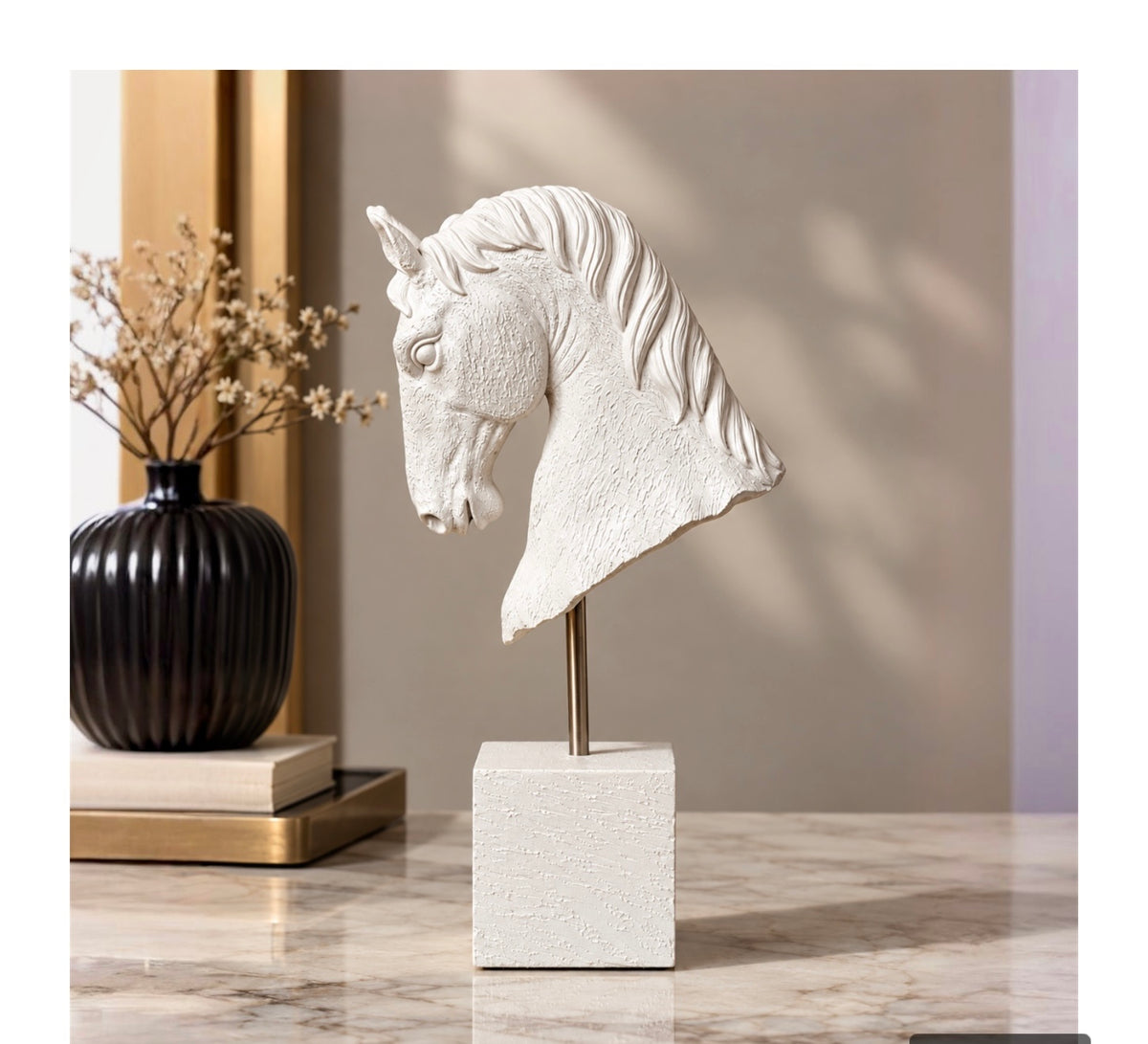 Majestic Horse Head Sculpture