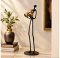Modern Metal figure with Golden Spheres Sculpture