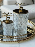 Metal Lid Crystal Bombonieres Jars