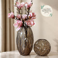 Sienna Wave Glass Vases