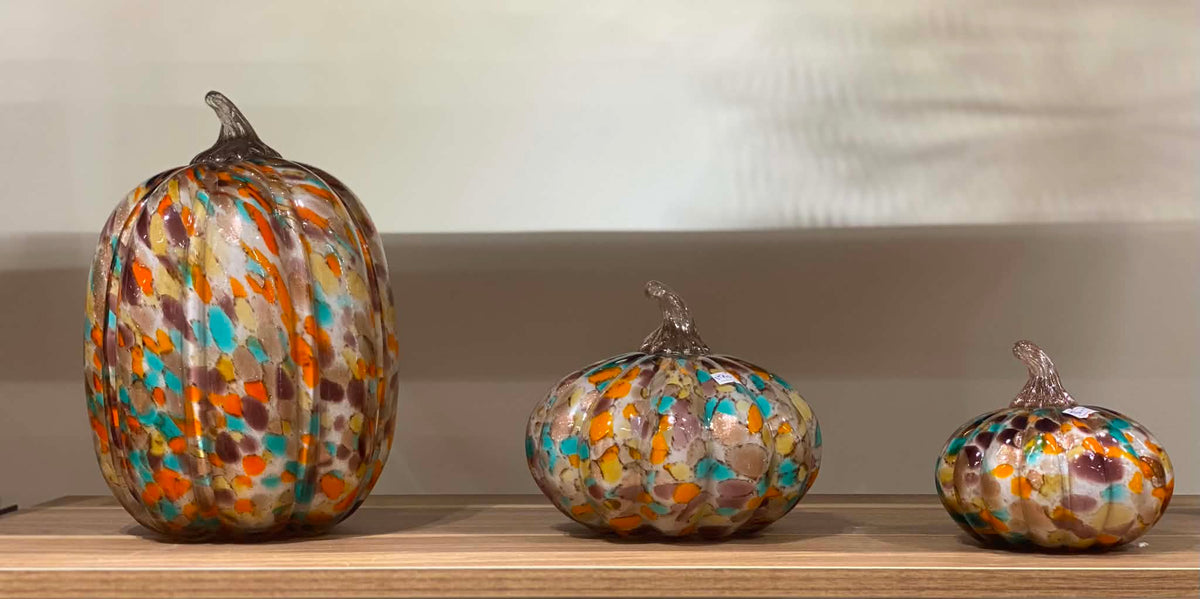 Murano Style Mosaic Pumpkins