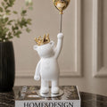 Crown Bear with a Balloon Sculpture