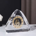 Crystal Triangle Table Clock