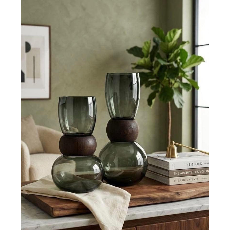 Shadowwood Glass Vases – Set of 2