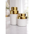 Golden Crown Vases – Set of 2
