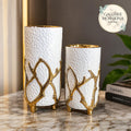 Golden Branch Vases – Set of 2